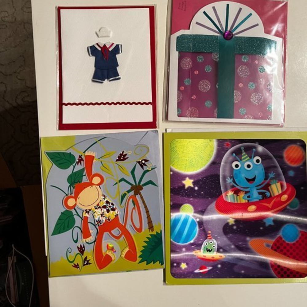 Birthday Cards for‎ Kids (Lot of FOUR)